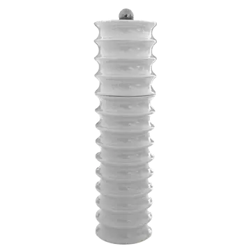 Twister Wood Lacquer Salt or Pepper Mill Grinder | 9.5in White