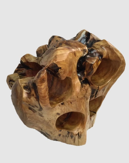 Wood Root Stump Wine Holder | 4 Bottle