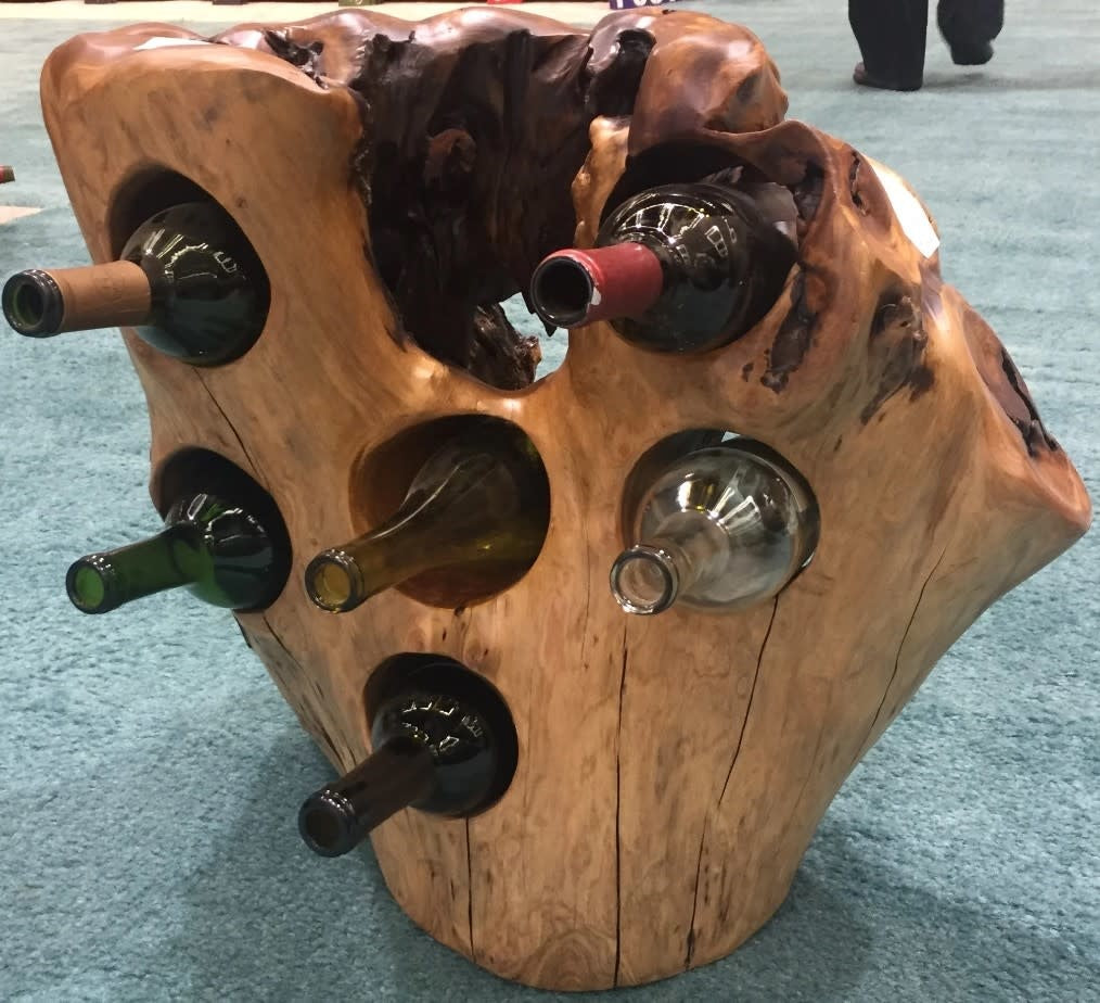 Wood Root Stump Wine Holder | 6 Bottle