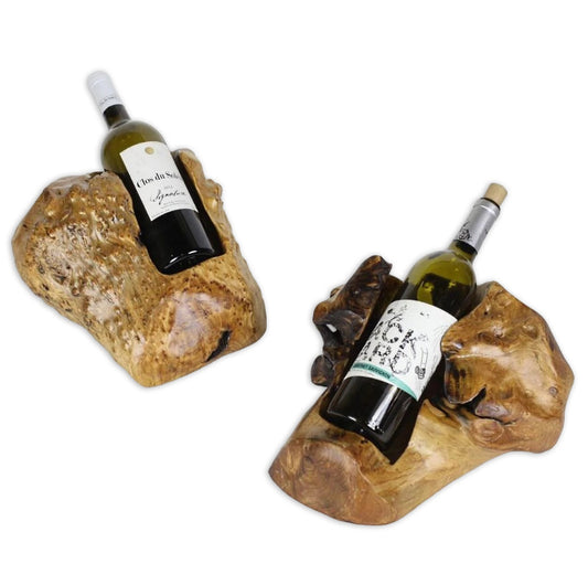 Wood Root Stump Wine Holder | 1 Bottle