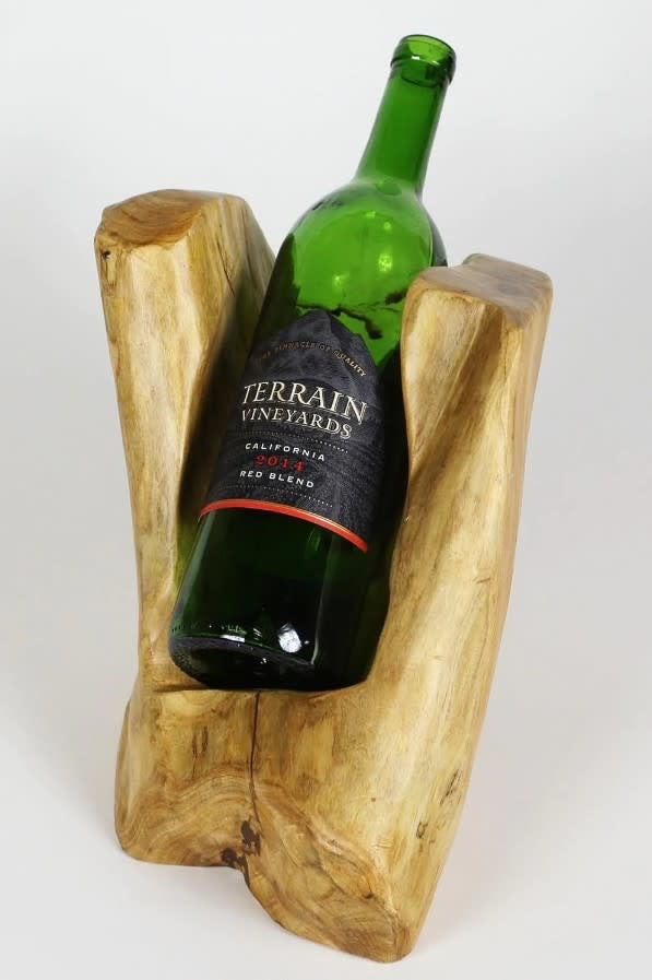 Wood Root Stump Wine Holder | 1 Bottle