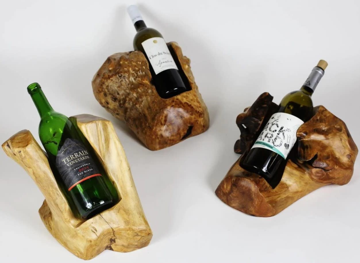 Wood Root Stump Wine Holder | 1 Bottle