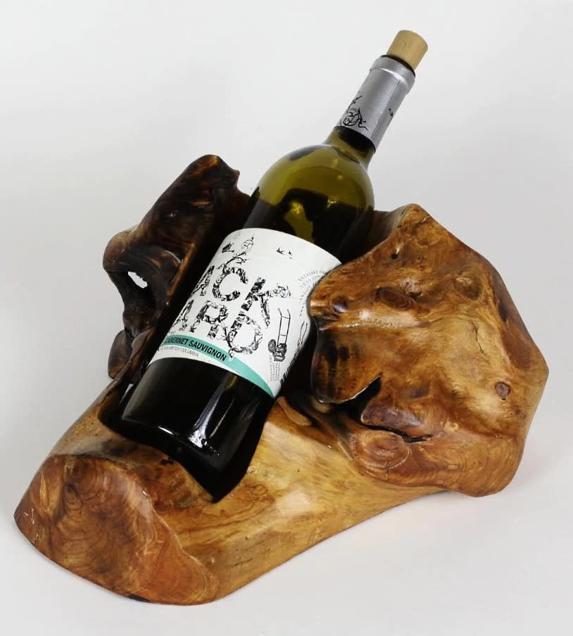 Wood Root Stump Wine Holder | 1 Bottle