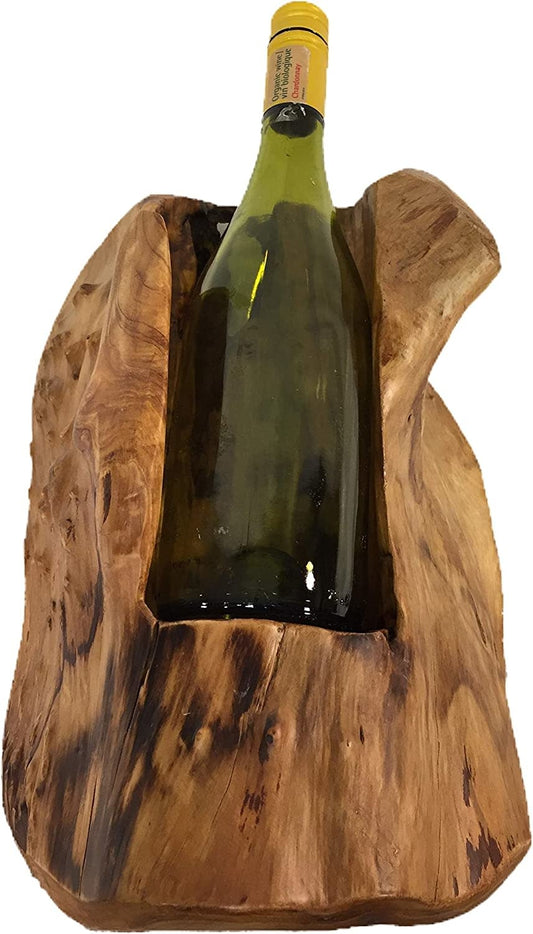 Wood Root Stump Wine Holder | 1 Bottle Wall Mount