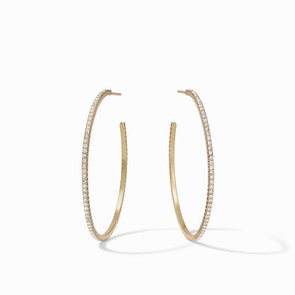 Windsor Crystal Hoop Earrings | 1.75in
