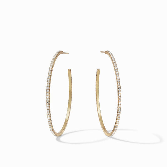 Windsor Crystal Hoop Earrings | 1.75in