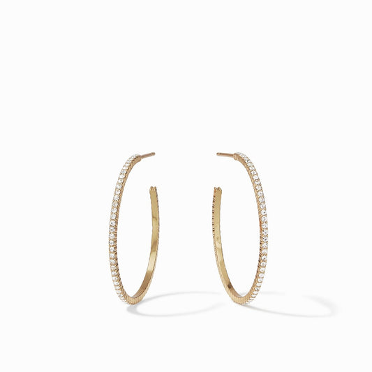 Windsor Crystal Hoop Earrings | 1.25in