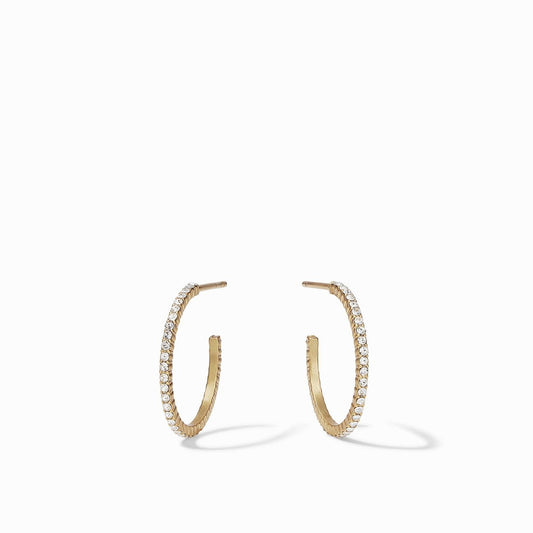 Windsor Crystal Hoop Earrings | .75in