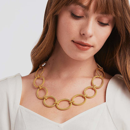 Windsor Link Necklace Gold
