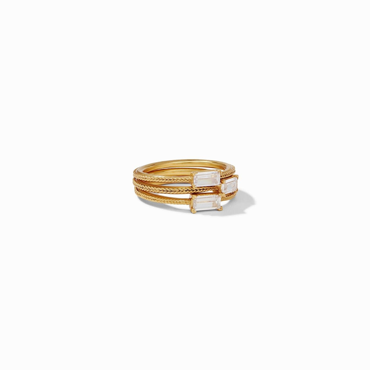 Windsor Trio Ring Gold Cubic Zirconia Size 7