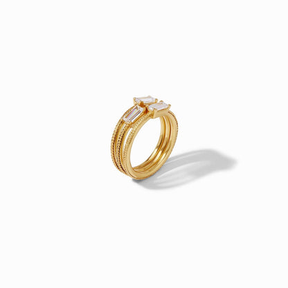 Windsor Trio Ring Gold Cubic Zirconia Size 7