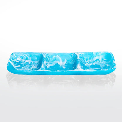 Resinware Handcrafted Tray | 3 Part Large 17in
