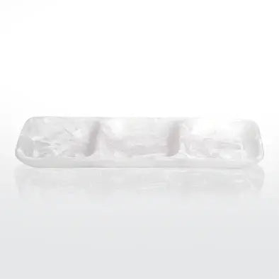 Resinware Handcrafted Tray | 3 Part Large 17in