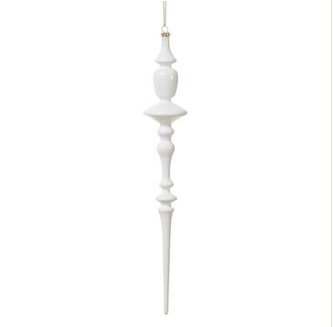 White Finial Ornament | 14.25in