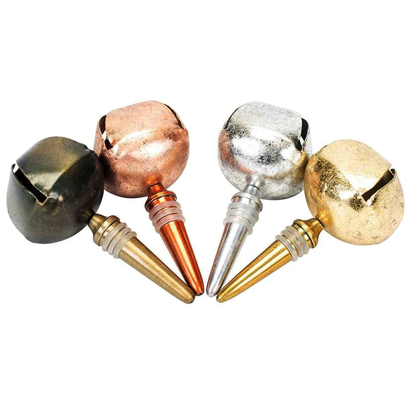 Jingle Bell Metallic Bottle Stopper