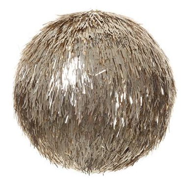 Gold Tinsel Ornament 4.75"