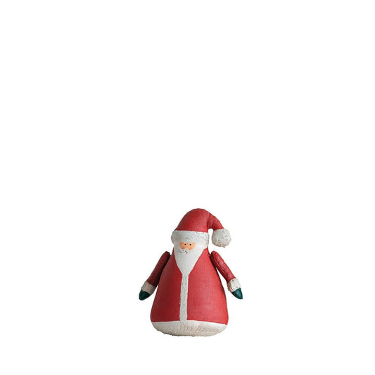 Rounded Hand-Painted Santa Figure | 6in
