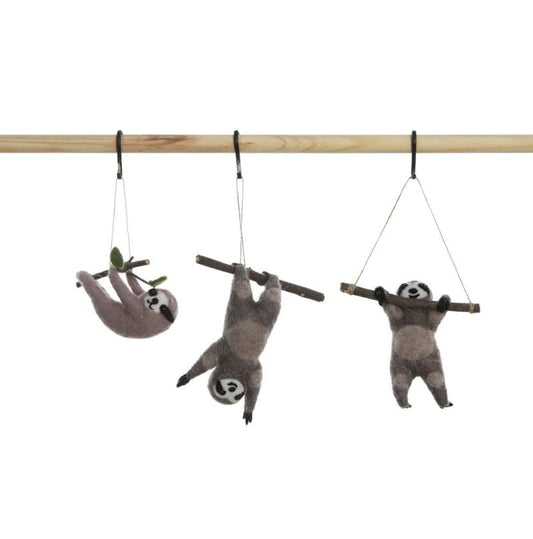 Felt Sloth Ornament