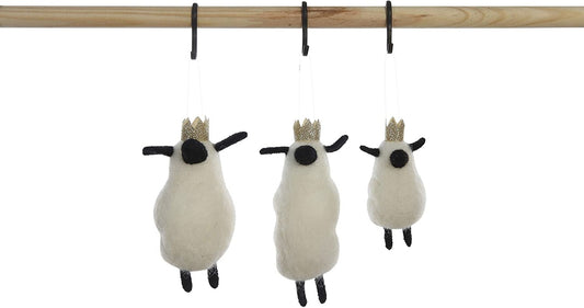 Felt Sheep w/ Crown Ornament