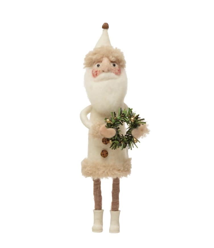 Wool Felt Santa | Cream 11in