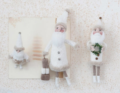 Wool Felt Santa | Cream 11in