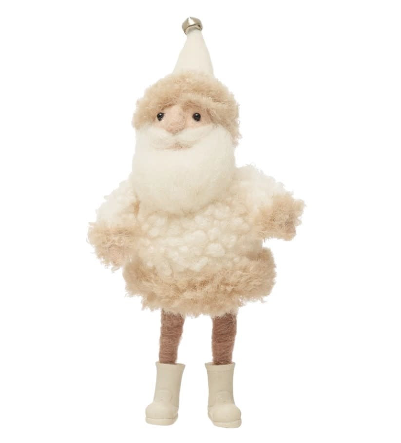 Wool Felt Santa | Cream 7in