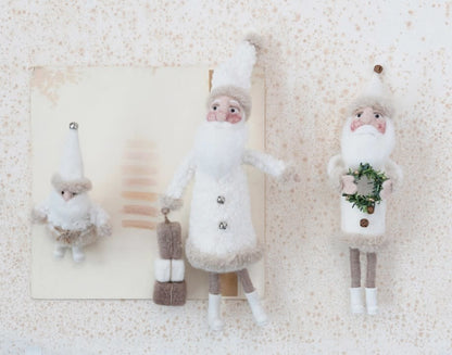 Wool Felt Santa | Cream 7in