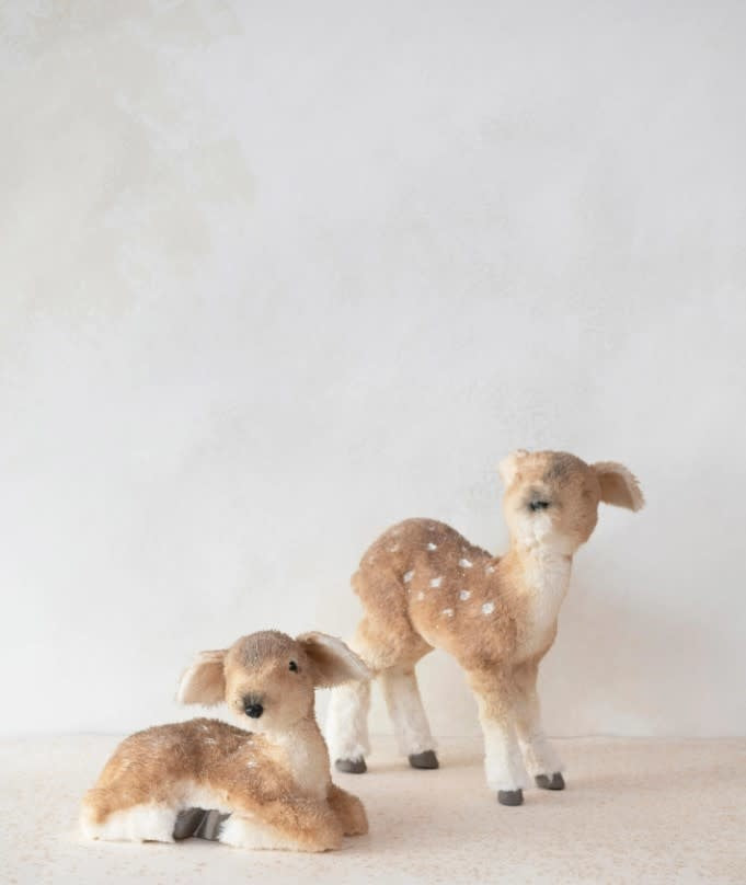 Faux Fur Deer Fawn | Standing 12.25in