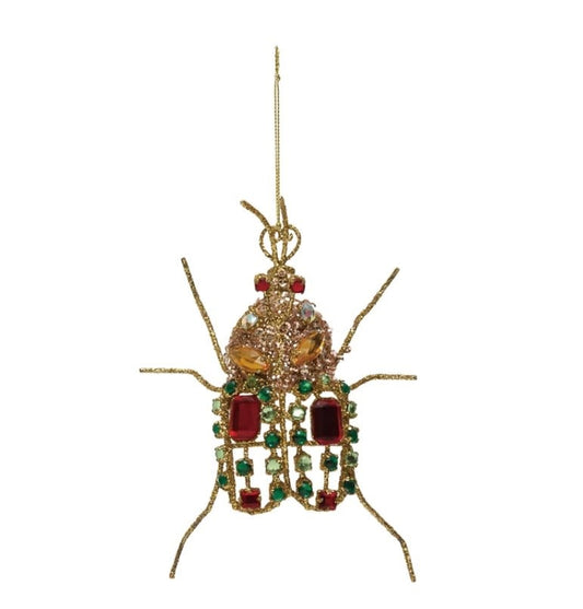 Beetle Jeweled Ornament | 5.5in