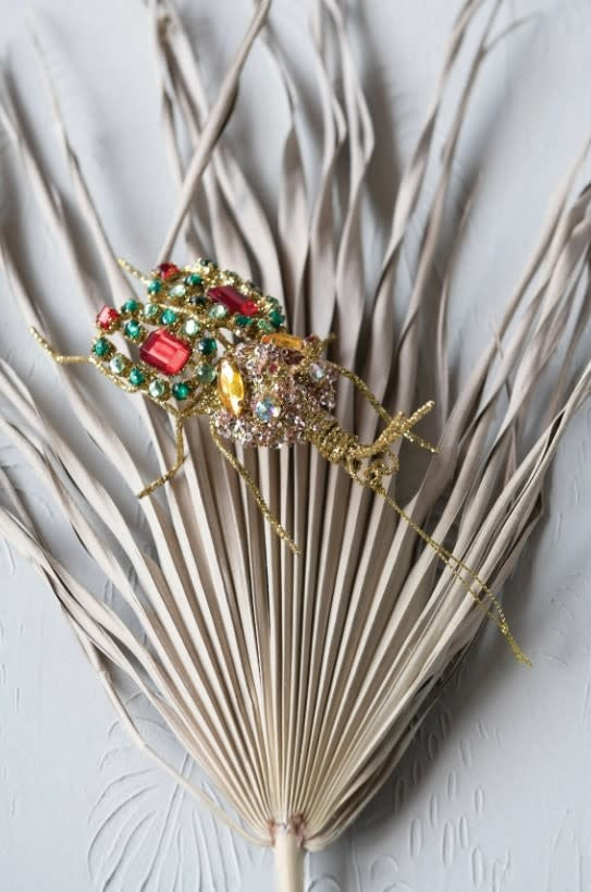 Beetle Jeweled Ornament | 5.5in