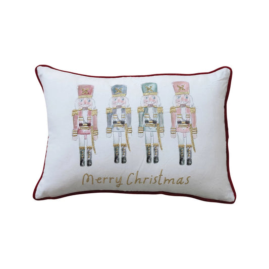 Nutcracker Printed Cotton Lumbar Pillow | 24in X 16in
