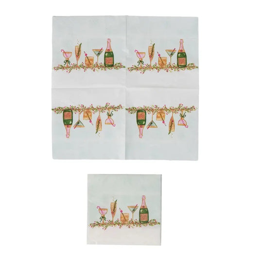 Holiday Drinks Cocktail Napkins 50c | 4in