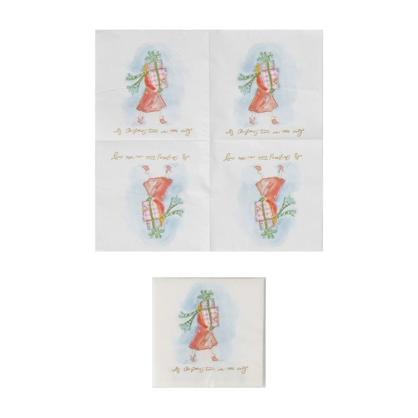 Christmastime In The City Cocktail Napkins 50c | 4in
