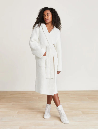 BFD CC Ribbed Hooded Robe CREAM