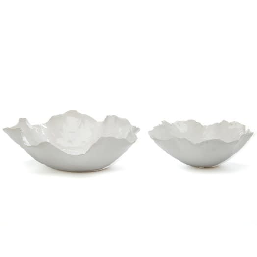 White Free Form Bowl Small