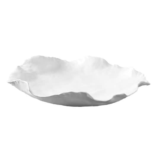 White Free Form Bowl | 17in
