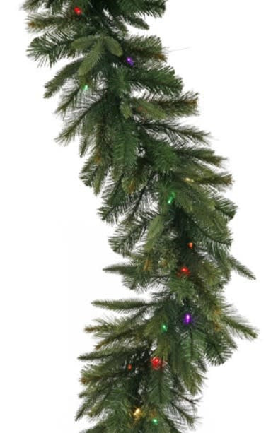 Pine Garland with Lights | 9x24