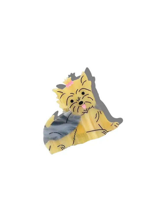 Hand Painted Claw Clip | Yorkie