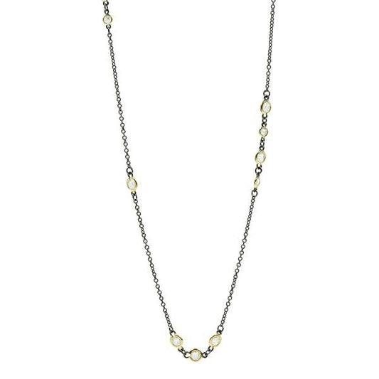 Cluster Bezel Wrap Necklace Gold