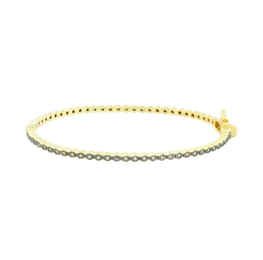 Signature Bezel Pave Hinge Bangle