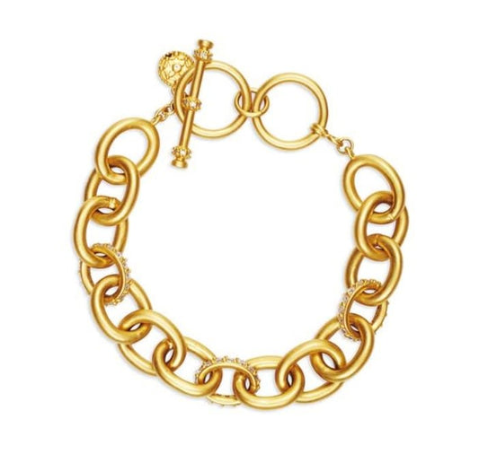 Heavy Alternating Link Toggle Bracelet