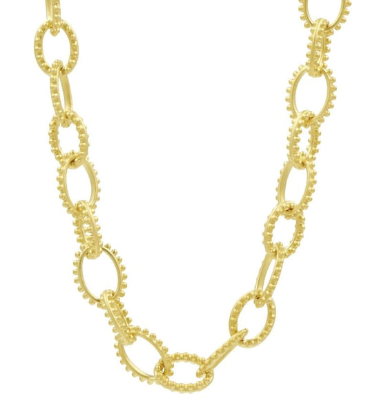 Textured Heavy link Toggle Necklace