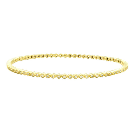 Beaded Slide Bangle Gold