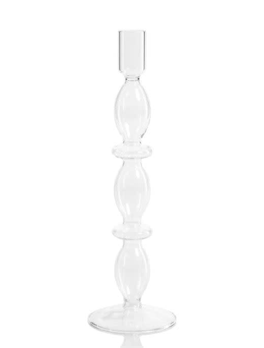 Glass Taper Candle Holder | Ovals 10.5in