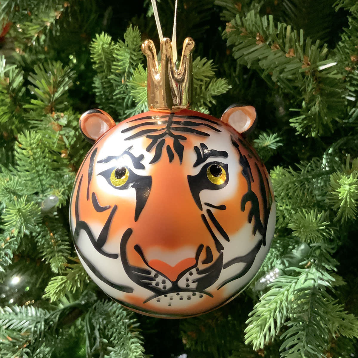 Tiger Crown Ornament 3.1in.